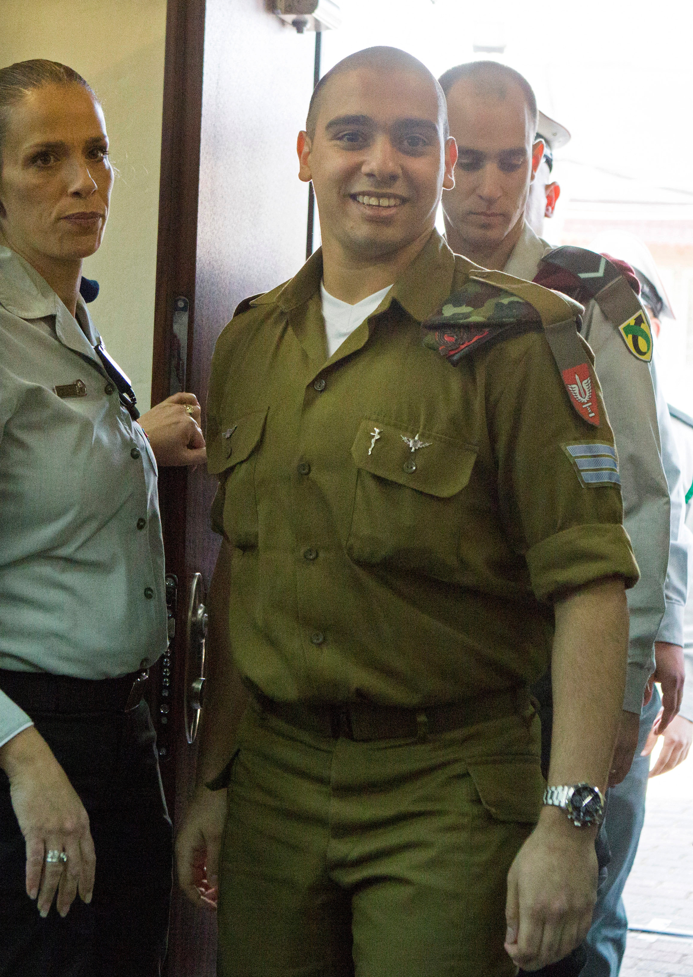 الجندى الإسرائيلى يصل للمحكمة