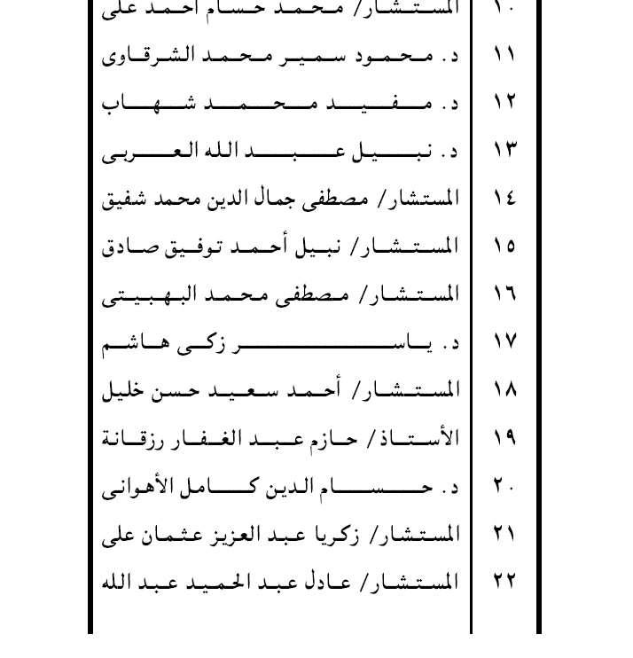 أسماء قائمة المحكمين الدوليين والتجاريين المعتمدة من وزير العدل (2)