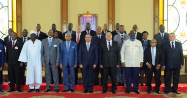 الرئيس عبد الفتاح السيسي ورؤساء المحاكم الدستورية الأفارقة