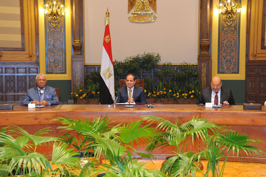 السيسى ورؤساء المحاكم الافريقيه (2)