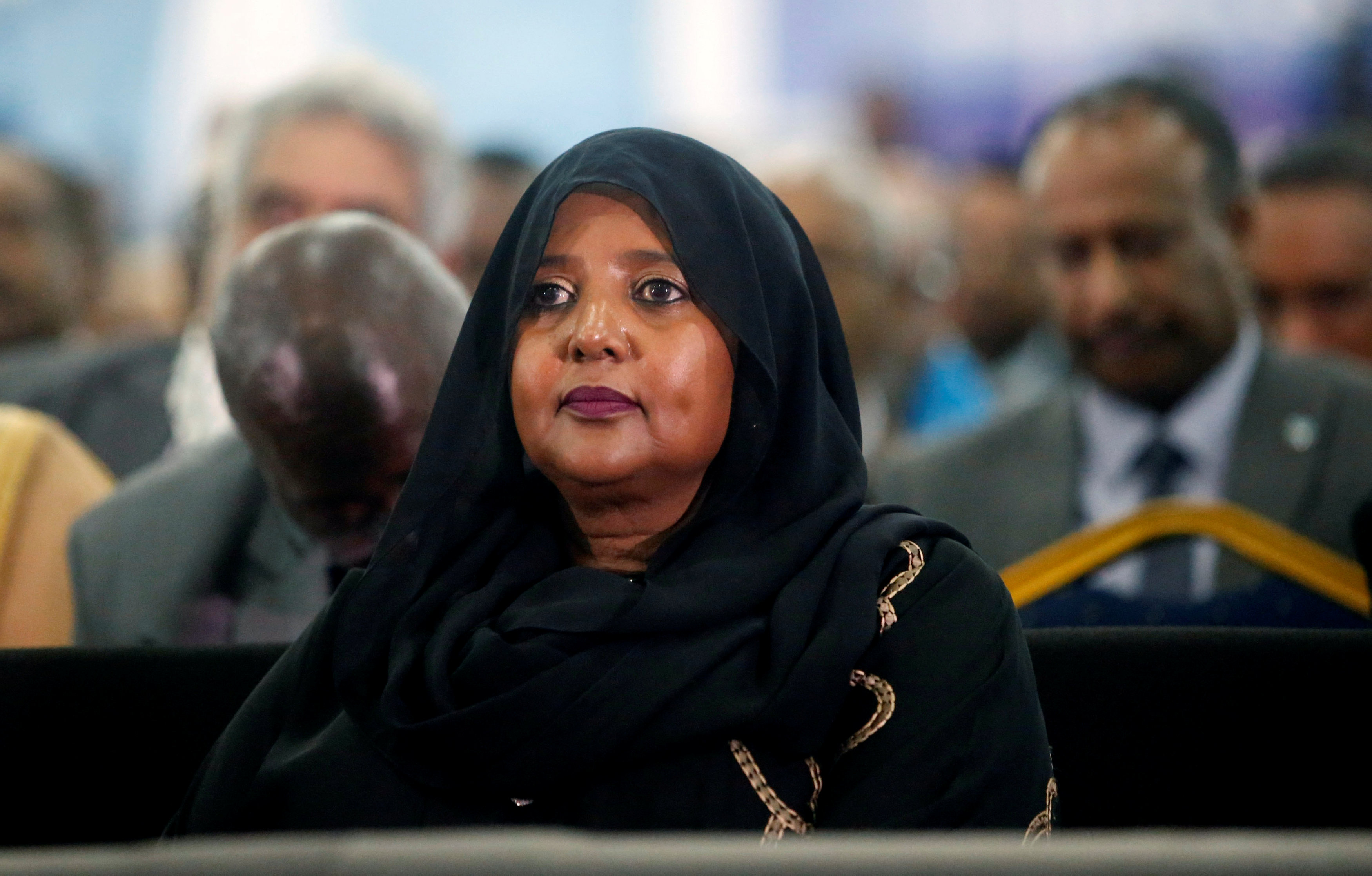 وزير الشئون الخارجية الكينية أمينة محمد أثناء حفل التنصيب