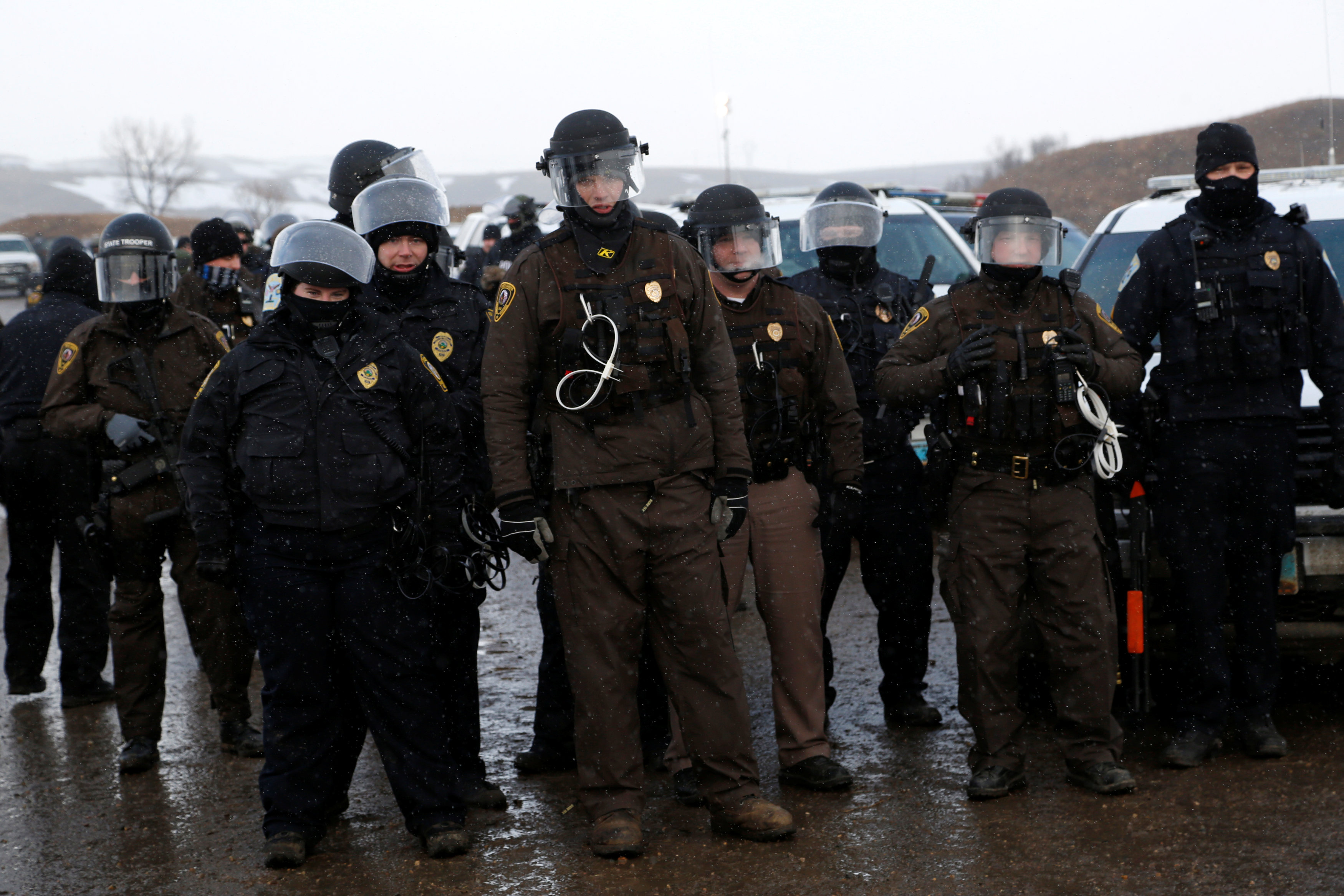 الشرطة الامريكية تنتشر بمقر الاعتصام