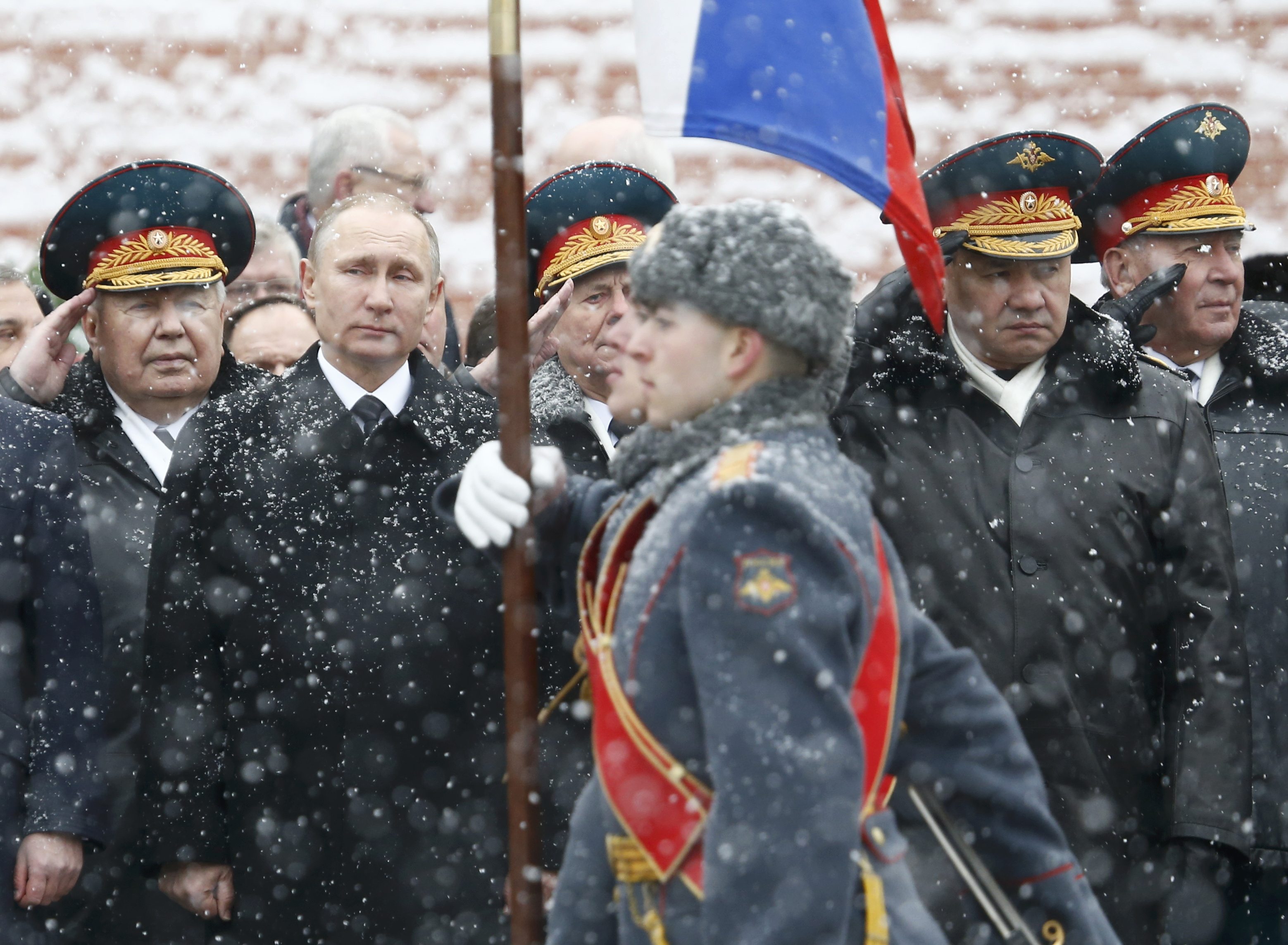 جانب من زيارة الرئيس الروسى لقبر الجندى المجهول