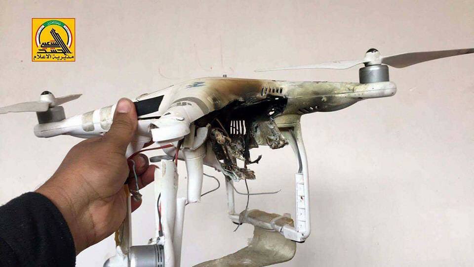 طائرة داعش بعد تدميرها
