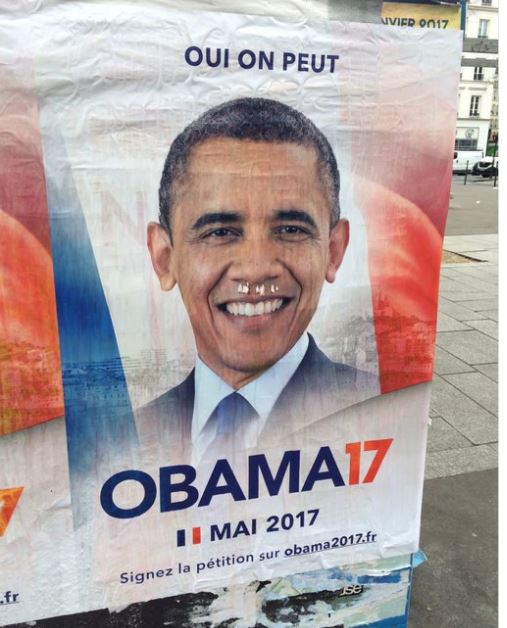 حملة تدعو ترشح أوباما رئيسا لفرنسا