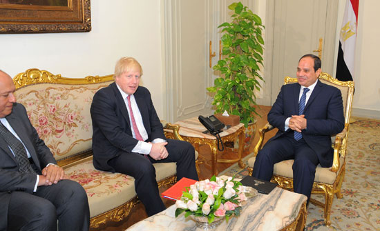  الرئيس عبد الفتاح السيسي اليوم بوريس جونسون وزير خارجية المملكة المتحدة (2)