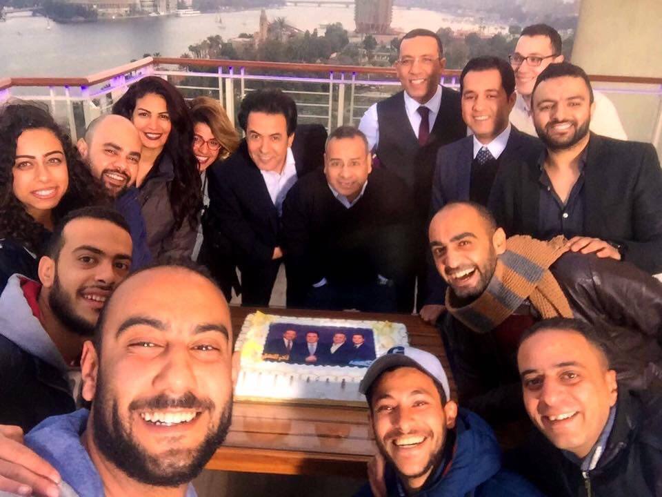 الكاتب الصحفي خالد صلاح ومحمد الدسوقي رشدي وجابر القرموطي