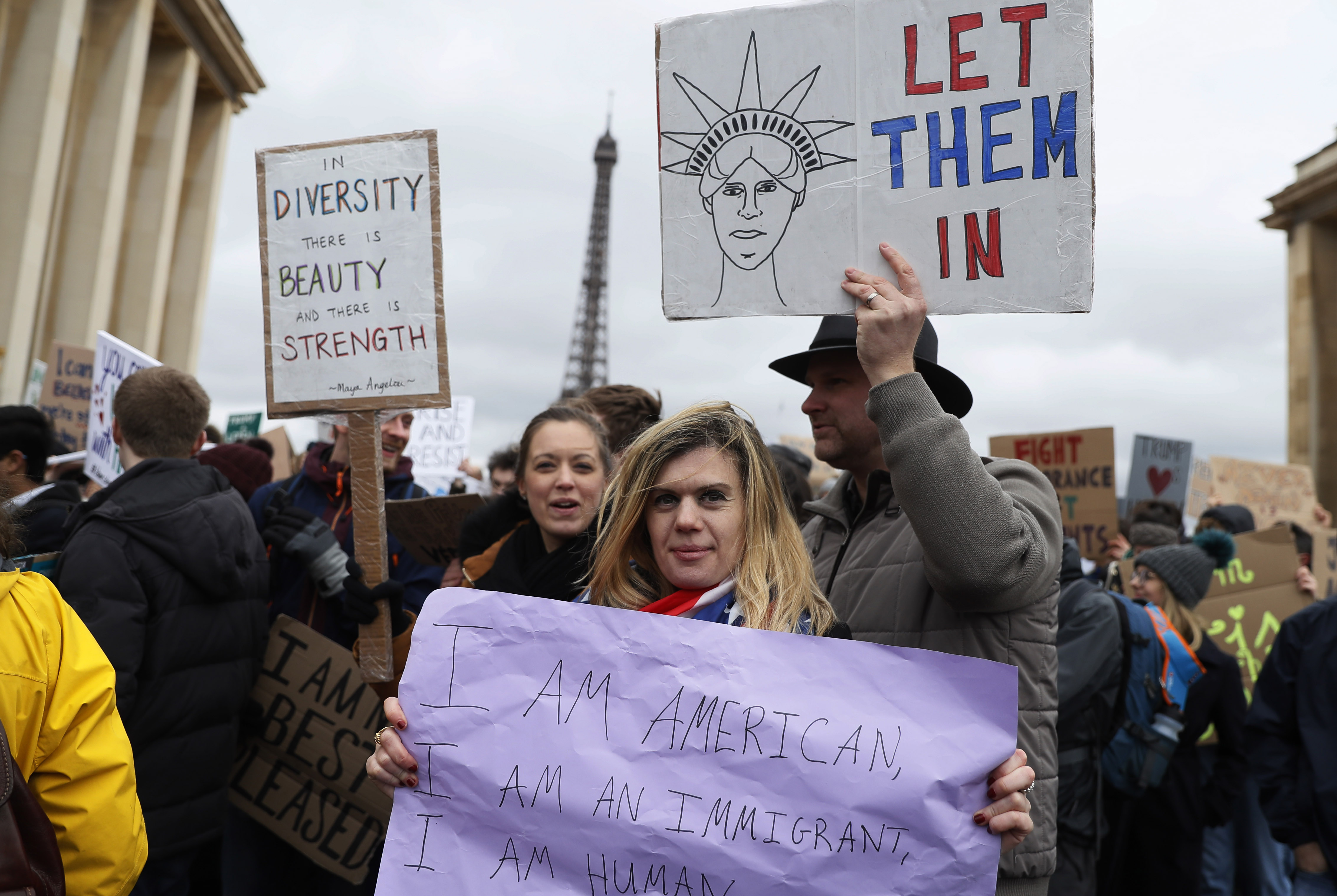 تظاهرات ضد ترامب فى باريس