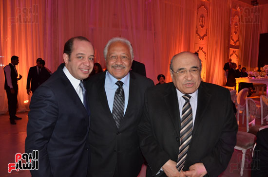 د.مصطفى الفقى وخالد زكى ونجله تامر