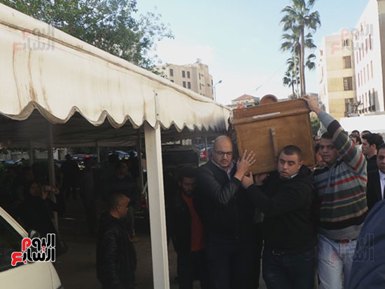 أثناء تشييع جثمان الطالبة شدوى محمد من الإسكندرية