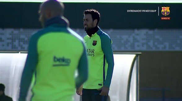 بوسكيتس فى تدريبات برشلونة بوسكيتس فى تدريبات برشلونة