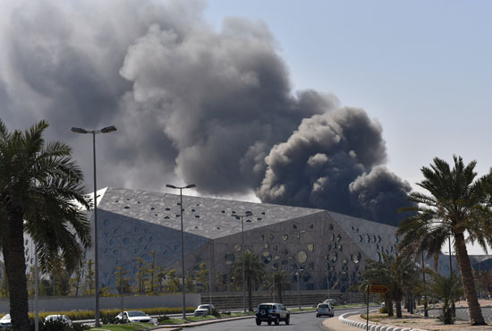 حريق فى مركز الشيخ جابر الثقافى بالكويت