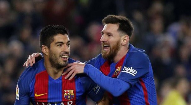 ميسي وسواريز هدافى برشلونة ميسي وسواريز هدافى برشلونة
