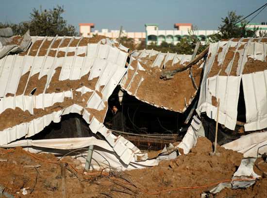 القصف الاسرائيلى يدمر المزارع الفلسطينية فى قطاع غزة