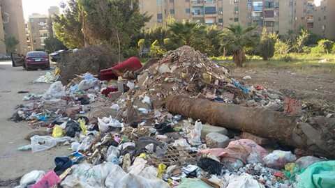 تراكم  القمامة بحى زهراء مدينة نصر