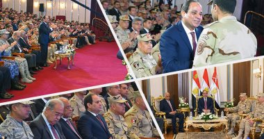الرئيس السيسي خلال مشاركته بالندوة التثقيفية للقوات المسلحة