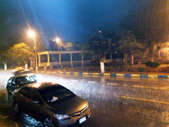 شوارع الإسماعيلية مليئة بالأمطار