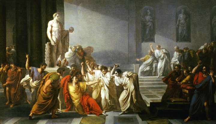 مشهد اغتيال يوليوس قيصر