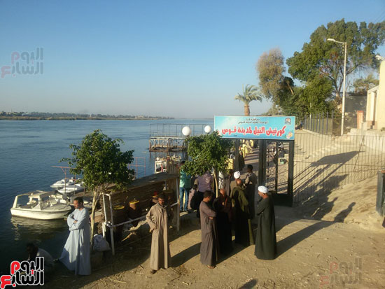                  موقع غرق سيارة قوص فى نهر النيل