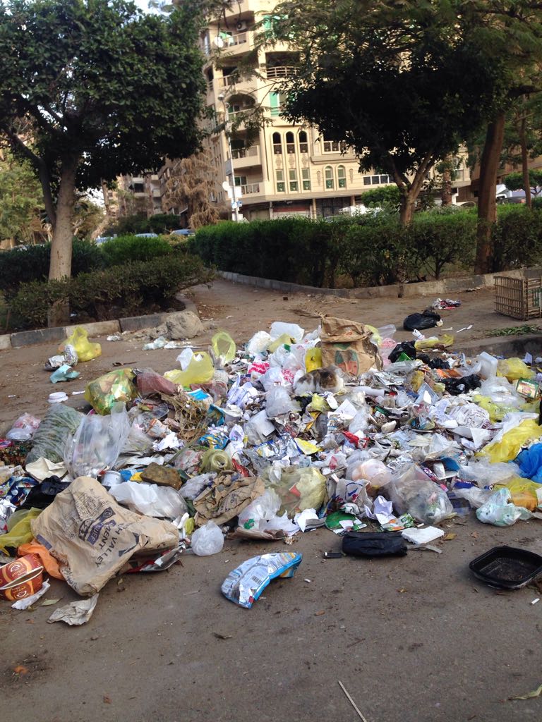 صورة توضح تجمعات القمامة