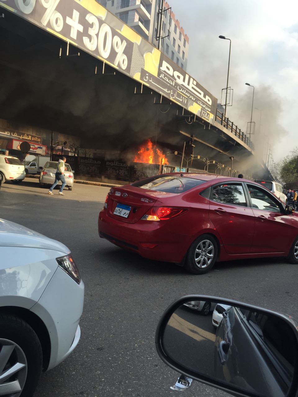 حريق جراج اسفل كوبرى الدقى (9)