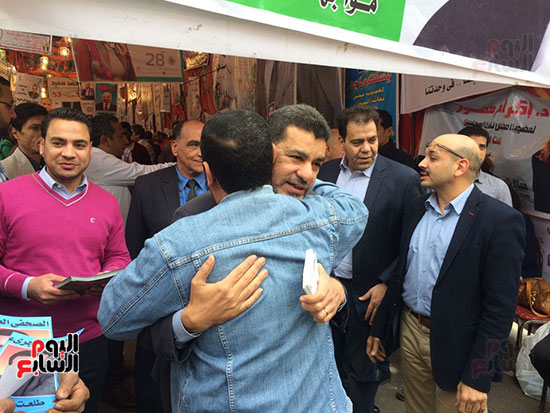المرشح ابراهيم منصور لدى وصوله للجمعية العمومية