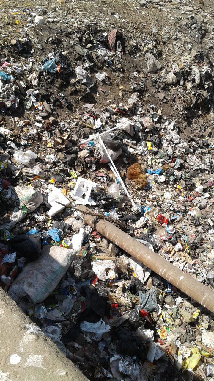 تلال القمامة فى قرية سنبو