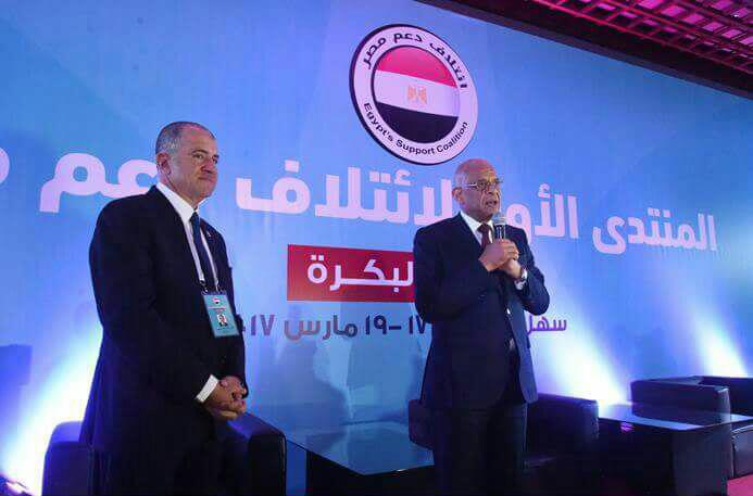 الدكتور علي عبد العال رئيس مجلس النواب ومحمد السويدي رئيس ائتلاف دعم مصر