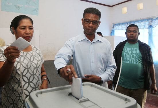 جانب من التصويت فى تيمور الشرقية