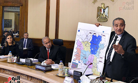 عرض خريطة محافظة الغربية فى اجتماع مجلس المحافظين