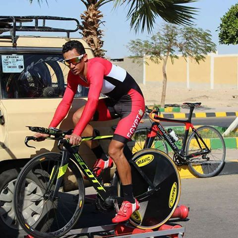 اسلام ناصر لاعب منتخب الدراجات