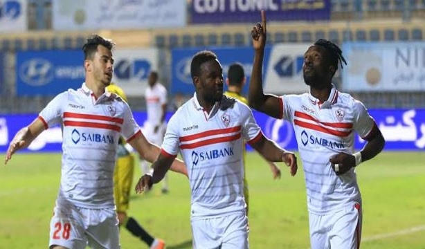 ستانلى يحتفل بأحد أهدافه مع الزمالك