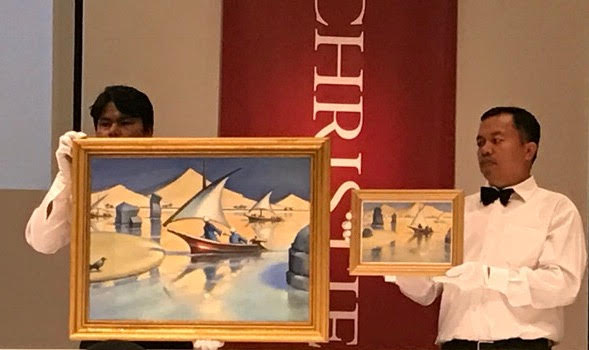 لوحة محمود سعيد أسوان..نيل وتلال التى بيعت بــ٦٠٠ ألف دولار
