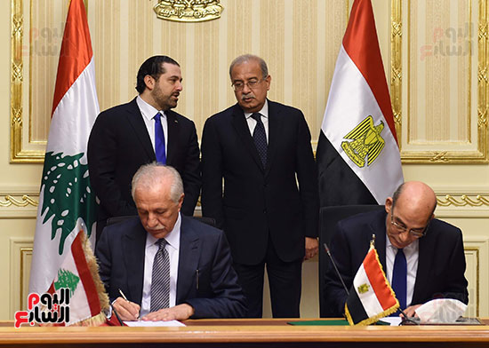 وزير الزراعة ونظيره اللبنانى يوقعان اتفاقية
