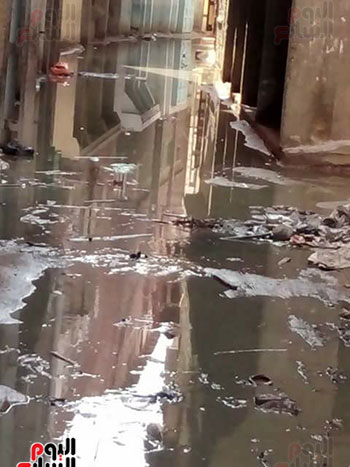 غرق-شوارع-قرية-النجارين-بمياه-الصرف-الصحى-(1)