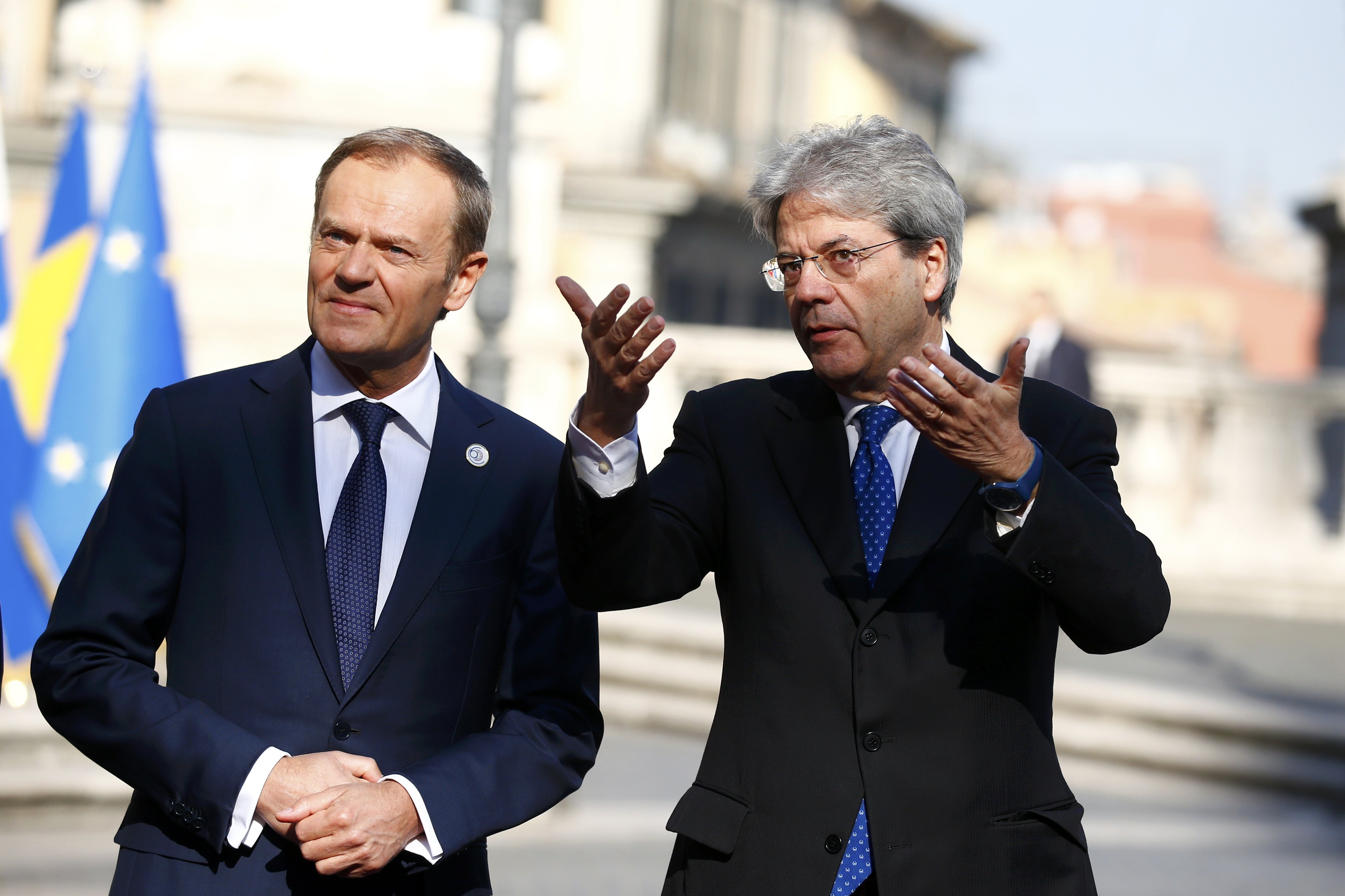 رئيس مجلس أوروبا  ورئيس الوزراء الإيطالي