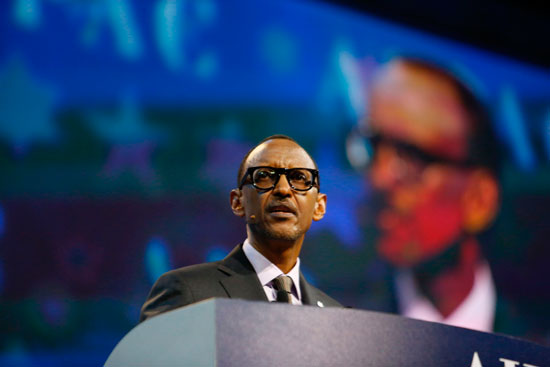 رئيس رواندا يتحدث إلى حشد مؤيد لدولة الاحتلال فى واشنطن