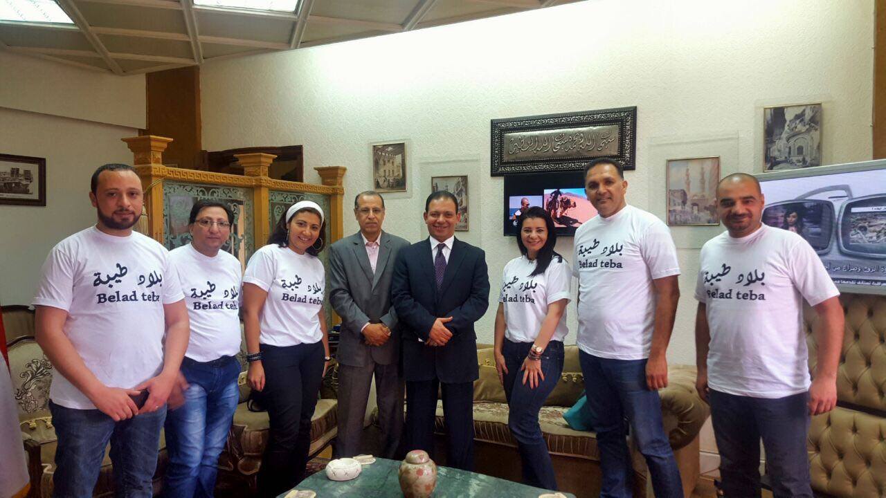 أسرة برنامج بلاد طيبة مع رئيس التليفزيون ورئيس الفضائية المصرية