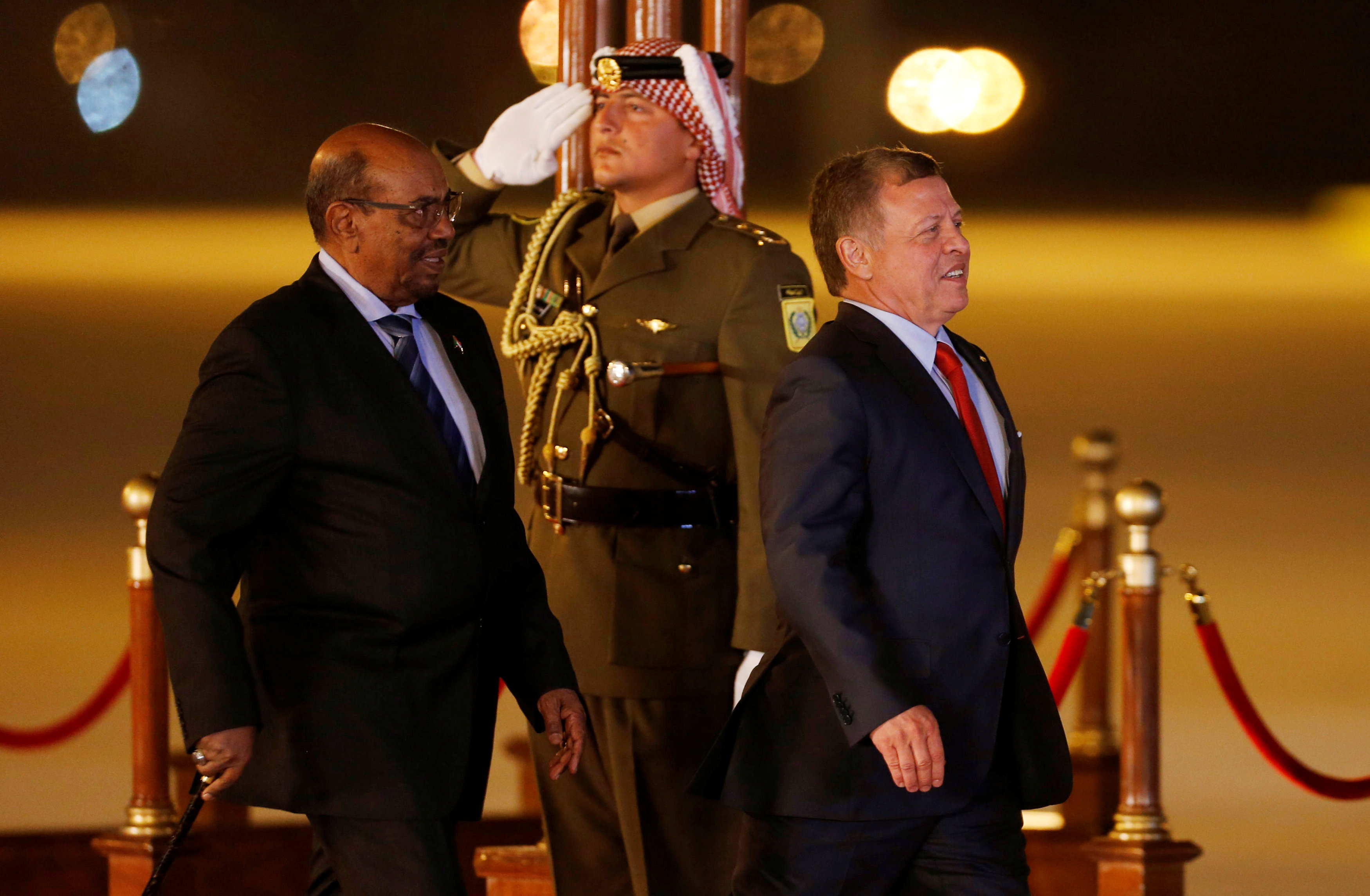 الرئيس الأردني يستقبل البشير