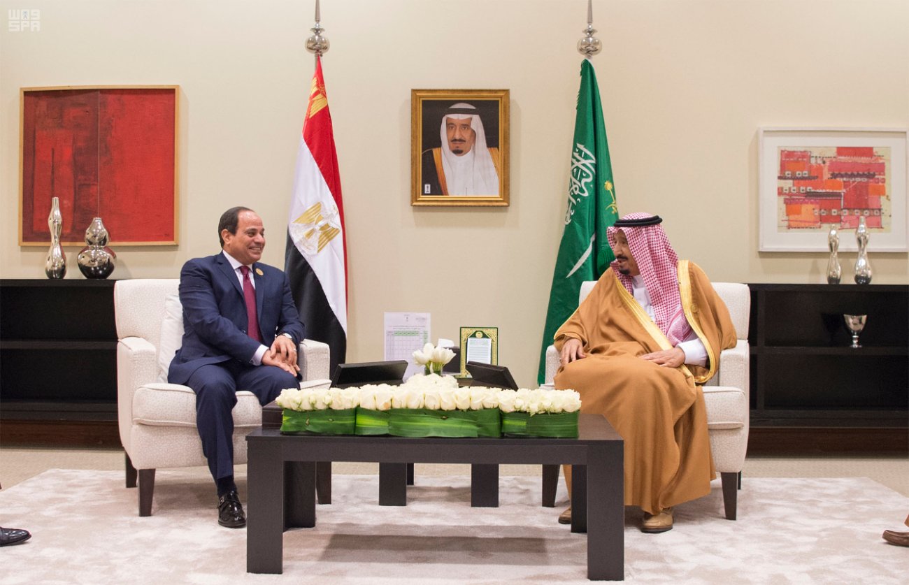 لقاء الرئيس عبد الفتاح السيسى والملك سلمان بن عبد العزيز فى العاصمة الأردنية عمان