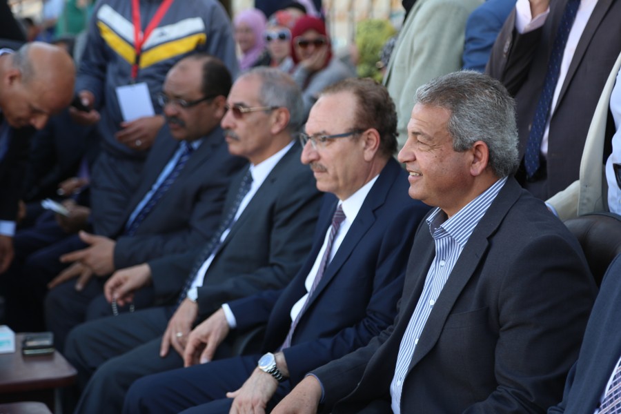 وزير الشباب ومحافظ بنى سويف خلال الحفل