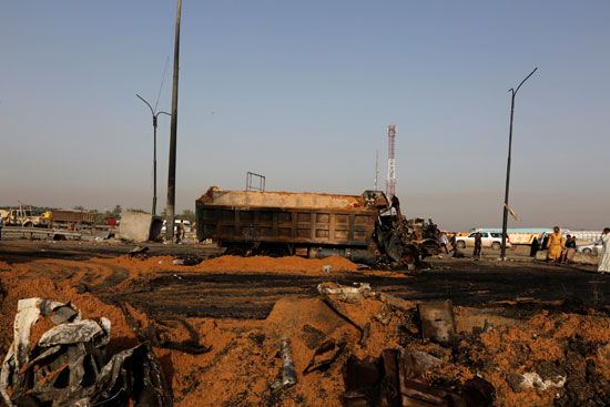 جانب من انفجار شاحنة مفخخة فى العراق