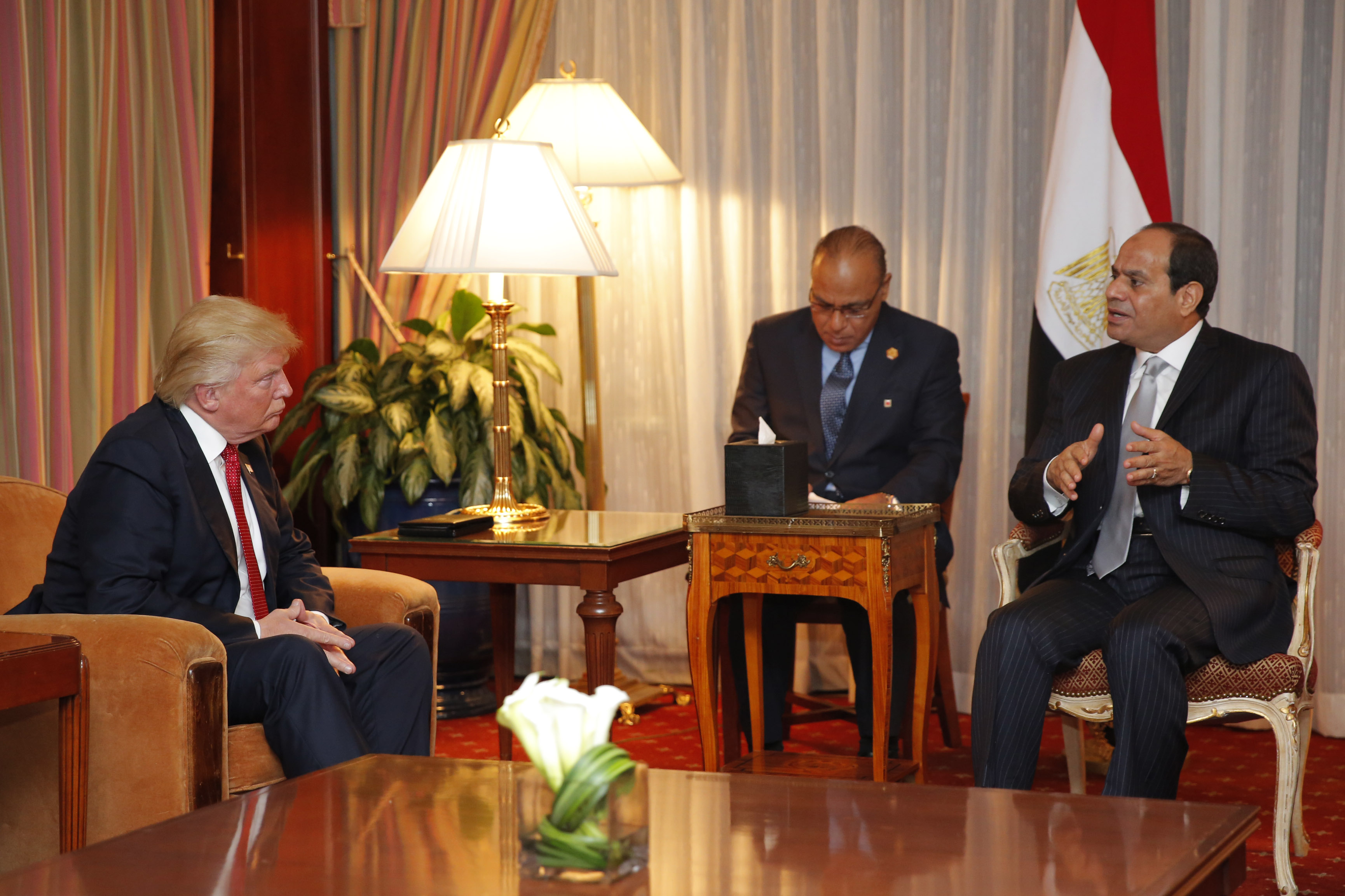 مسئول بالبيت الأبيض ترامب يسعى لإعادة بناء العلاقات مع مصر فى لقائه بالسيسى