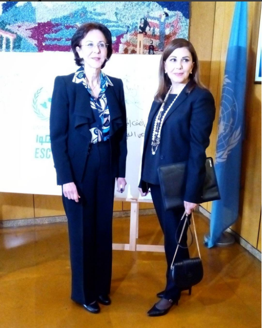 ماجدة الرومي تنشر صورة مع الوكيلة التنفيذية للأمين العام لمنظمة الإيسكوا في احتفال اليوم العالمي للمرأة ببيروت