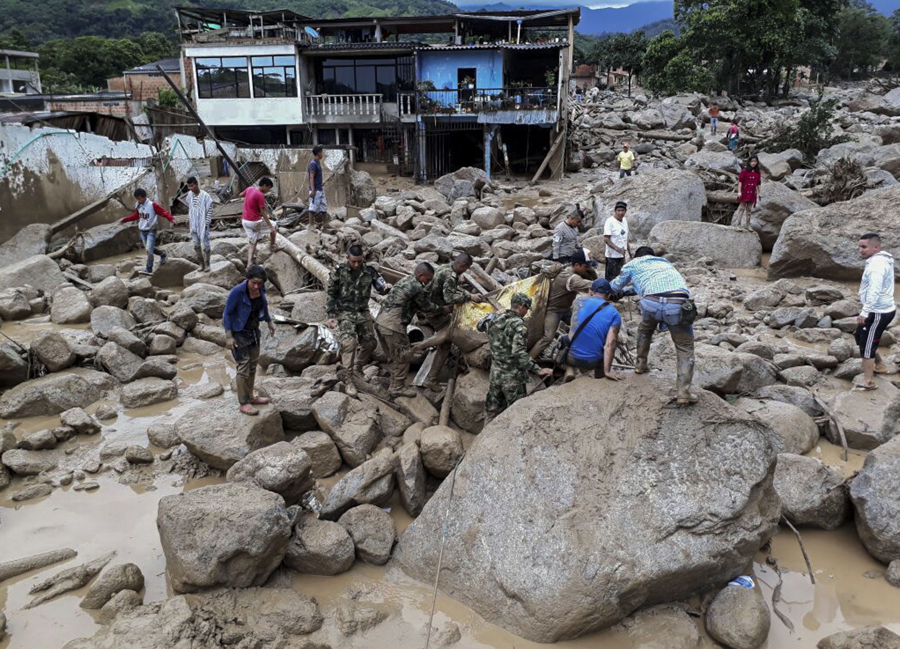 الانهيارات الأرضية التى وقعت فى كولومبيا