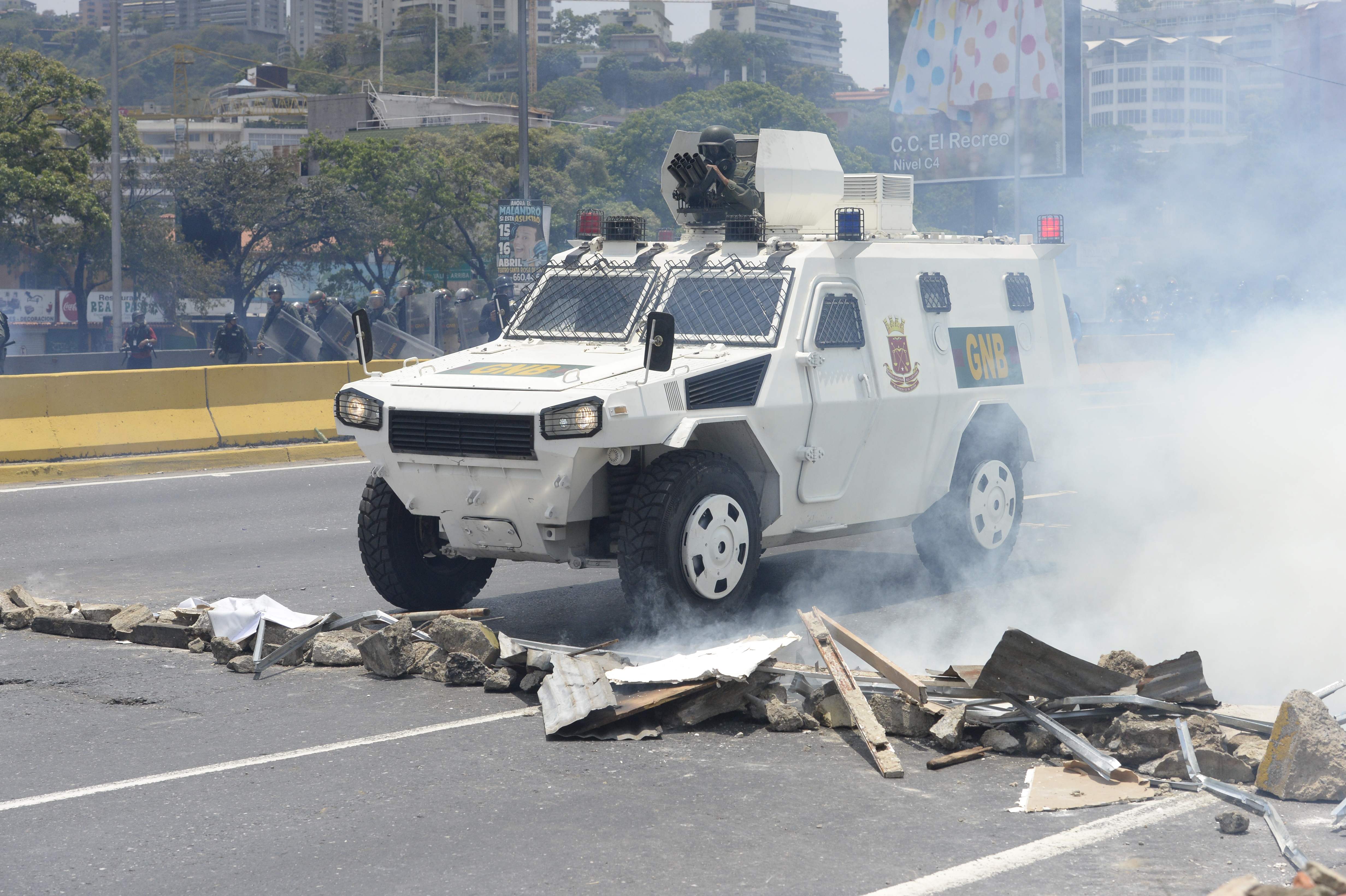 سيارة تابعة لقوات الأمن الفنزويلية