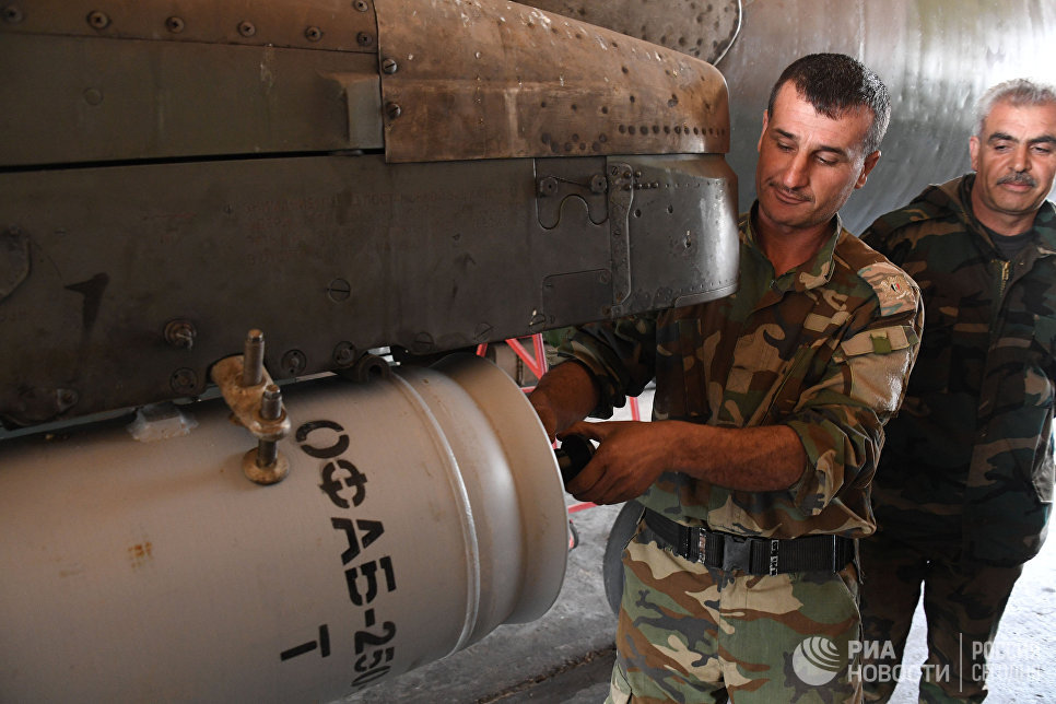 الذخيرة والصواريخ الروسية محملة فى المقاتلات السورية