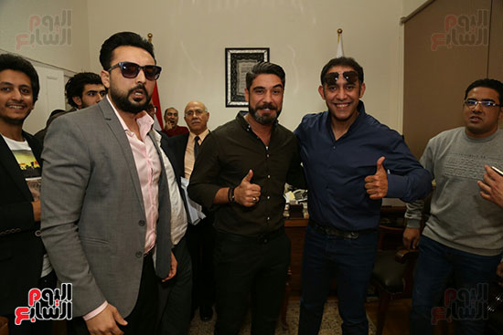 عمرو مصطفى فى ندوة فنية بجامعة عين شمس (10)