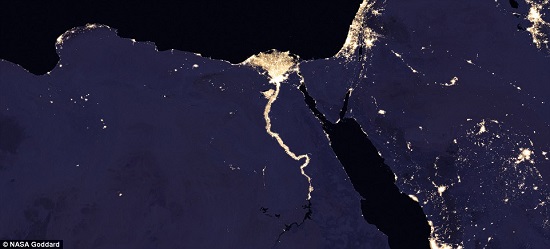 نهر النيل من الفضاء