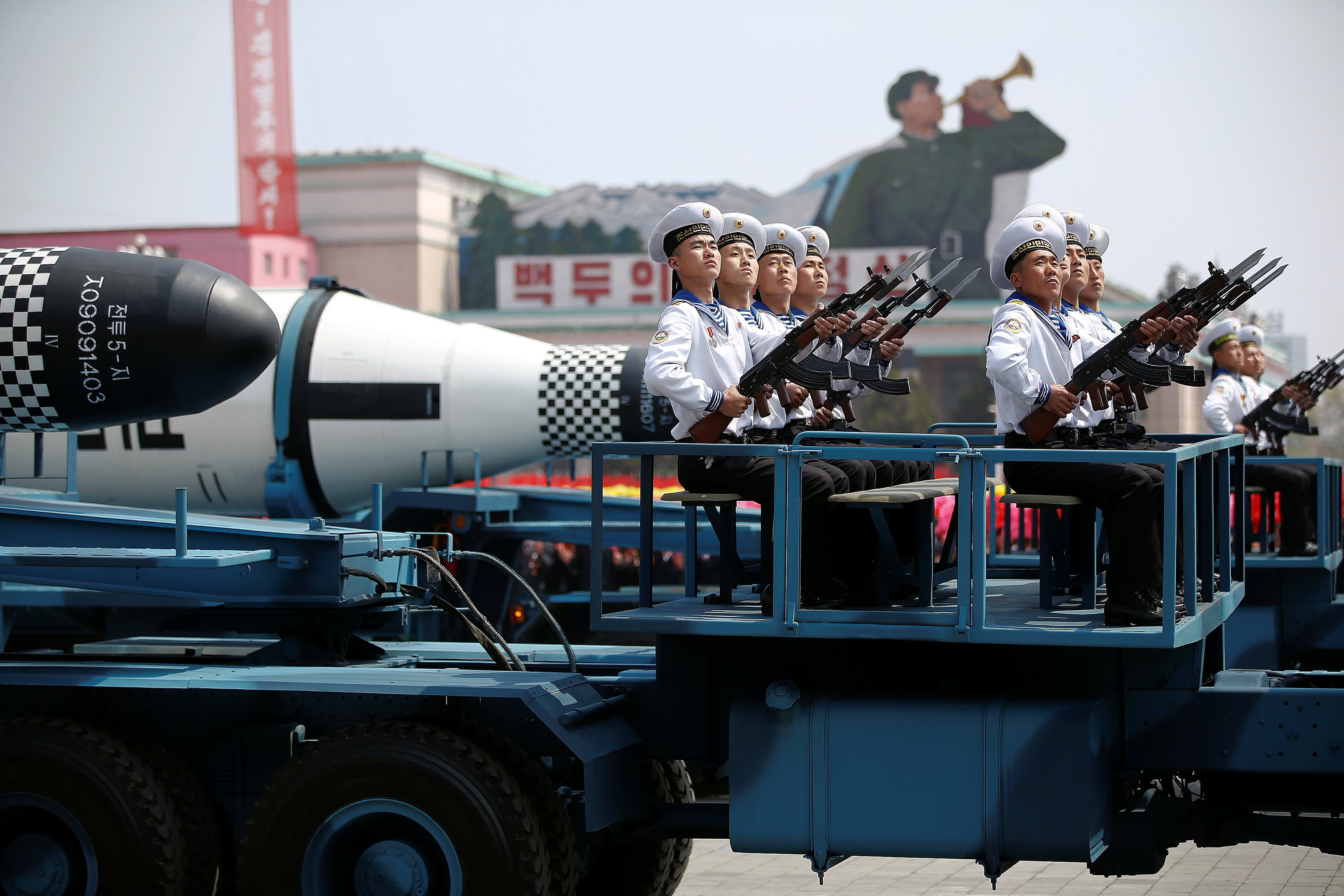صواريخ كوريا الشمالية فى العرض العسكرى